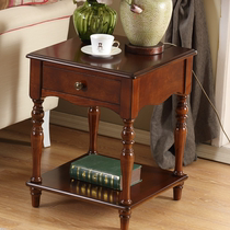 American solid wood sofa side table coffee table corner cabinet Square Square Square