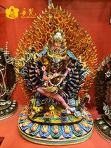 Nepal pure copper painted Dawei King Kong Buddha statue 2 feet Great Weide Buddha statue master Seiko production