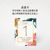 Creative Monai Garden Retro Wedding Table Card Customized Table Card Wedding Banquet Table Card Table Card Business Activity Table Number Card