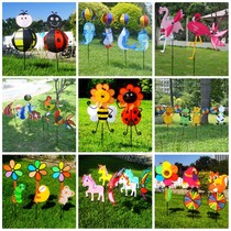 Zoo series three-dimensional windmill owl parrot goldfish childrens toys real estate Festival outdoor decoration