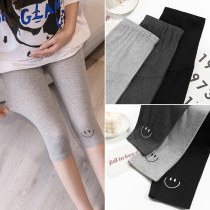 Pregnant women 7 points pants summer clothes plus fat plus size fashion wild cotton seven points underbelly leggings 200kg