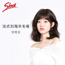 sleek wig female French bangs wool roll long collarbone hair fluffy natural girl Net red age headgear