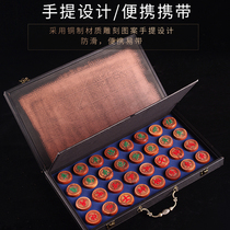 Wang iron hammer Chinese chess flower branch wood ebony high-grade large solid wood chess portable set collection gift