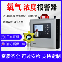 Industrial oxygen concentration alarm oxygen content detector O2 gas alarm low oxygen and high oxygen alarm detector
