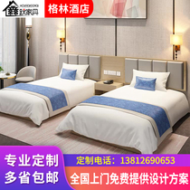 Guesthouse Bed Hotel Furnishings with single room with a full set of customized rental room beds Private accommodation apartments Single double beds