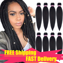 Pre stretched braiding hair crochet braids twist extensions