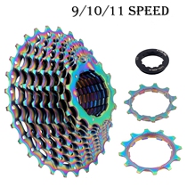 RIRO Road folding bicycle flywheel 9 10 11s speed 28T electroplating colorful ultra-light card rear gear