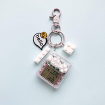 Mini game console keychain pendant Tetris Palm small creative nostalgic educational vintage toy