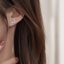 Star Earrings 2020 New Tide Stars Inlaid Zircon Earrings Korea Temperament Net Red Earrings Thread Earrings Pure Silver Earrings