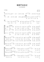The motherland will not forget the three-part chorus sheet music