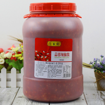 Baijia fresh garlic chili sauce 6kg * 1 barrel commercial large barrel catering spicy hot pot barbecue noodles