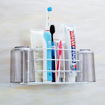 Wall-mounted Iron Art Toothbrush Holder rack Tooth Brushing Cup Free of perforated washing rack Tooth Cylinder Cup Tooth rack dental cup holder