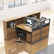 Double Composition Staff Office Desk & Chairs Company Office Computer Finance Belt Screen Station Desk Staff 4 People