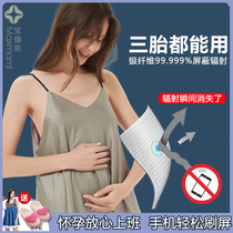 Radiation protection clothing pregnant women Summer silver suspenders pregnant office workers wear clothes in the computer belly pocket radiation protection apron