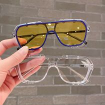 Childrens Anti-UV Sunglasses Boy Fashion Conjoined Big Frame Sunglasses Girl Personality Street Beats Styling Spectacle Tide