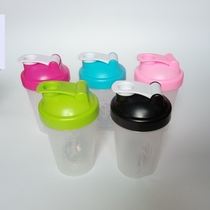 Rocking Cup custom LOGO 400-500ml protein powder milkshake fitness plastic water cup with scale stirring ball