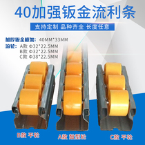 Flowly strip sheet metal shitless strip slippery strip slippery strip shelf roller slippery strip accessories