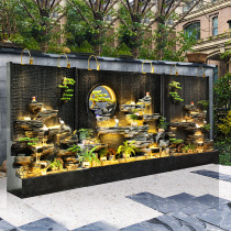 Water curtain wall Water screen partition entrance Hotel company rockery Fountain Feng Shui wheel ornaments Courtyard outdoor decoration