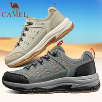  Camel outdoor waterproof non-slip hiking shoes Womens lightweight sports shoes mens lace-up breathable casual shoes hiking travel shoes