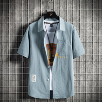 Shirt men 2021 new summer thin fashion mens shirt summer top clothes casual summer short-sleeved jacket