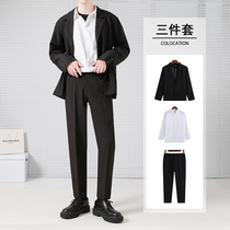 Suit suit mens summer Korean fashion fashion set with handsome spring and autumn casual Ruffian suit jacket