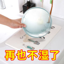 Diatom mud absorbent pad wash hand wash table kitchen waterproof tank toilet custom large soap tray diatomaceous earth