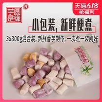 Handmade taro balls without adding three colors 900g mixed small package burnt grass fresh taro fairy dessert milk tea finished material