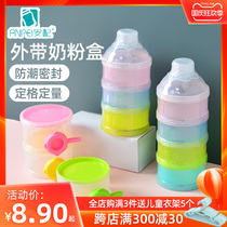 A milk powder box a bottle compartment a baby portable milk powder storage a separate box a large capacity