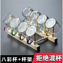 Glass teacup with a transparent thickened heat-resistant tea cup mini home Tea Cup kung fu tea set