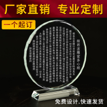 Crystal Carving Ornaments Prajna Paramita Heart Sutra Shurangama Mantra Set Stage Laser Buddhist Ornaments for Buddha