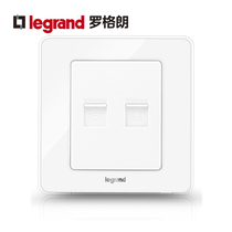 TCL Legrand switch socket Yidian round _ Bingying white _ Telephone computer plug(super five categories)