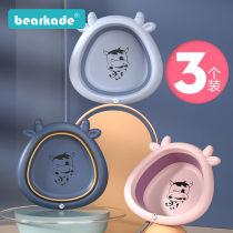 3 sets of newborn children wash basin baby professional folding basin set of three baby supplies wash fart small basin