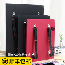 Drawing board Sketch sketching clip Folding portable multi-function waterproof shoulder-back sketching board 8K early scholar childrens 4K sketching clip Art examination art students special outdoor painting set Full set