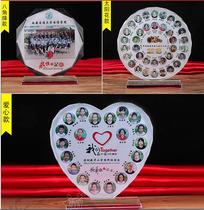 Reunion souvenirs Crystal image custom photo frame Creative graduation gifts Comrades will take pictures