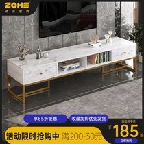 TV cabinet modern simple small apartment light luxury marble TV cabinet coffee table TV cabinet combination living room decoration