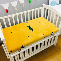 Milk velvet crib bed hats winter plus velvet childrens bed hats kindergarten bed sheet single piece custom