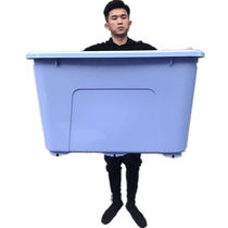 250L extra large storage box plastic cotton quilt clothes storage box toy storage box thick pulley finishing box