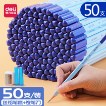 Deli pencil Primary School students special triangle bar first grade kindergarten with childrens pencil hard pen calligraphy correction grip hb writing students 2 to 2b pencil