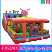 New childrens bouncy castle square spot trampoline Indoor small outdoor large slide Outdoor naughty castle