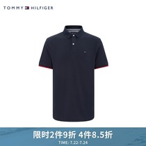 TOMMY HILFIGER MENS 2021 SPRING NEW COTTON TRIMMED SHORT-SLEEVED POLO SHIRT 08578A6535