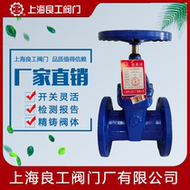 Shanghai Lianggong valve Z45X-16Q flange dark Rod elastic seat seal soft seal gate valve DN50 65 100