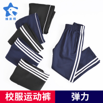 Childrens Clothing School Pants Straight Barrel Boy Sports Pants Small Middle School Students Bouquet Fashion Thickened Girl Casual 12 bars