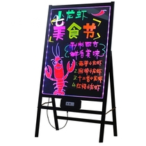 Led luminous small blackboard fluorescent plate shop with electronic handwriting billboard swing showdown flash screen charge and write