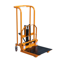 Hydraulic handling truck loading and unloading truck mini forklift manual lifting truck stacker dual-purpose small trolley
