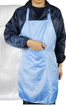 Anti-static apron dust-free work clean clothing with pocket food electronics factory work clothes white and blue