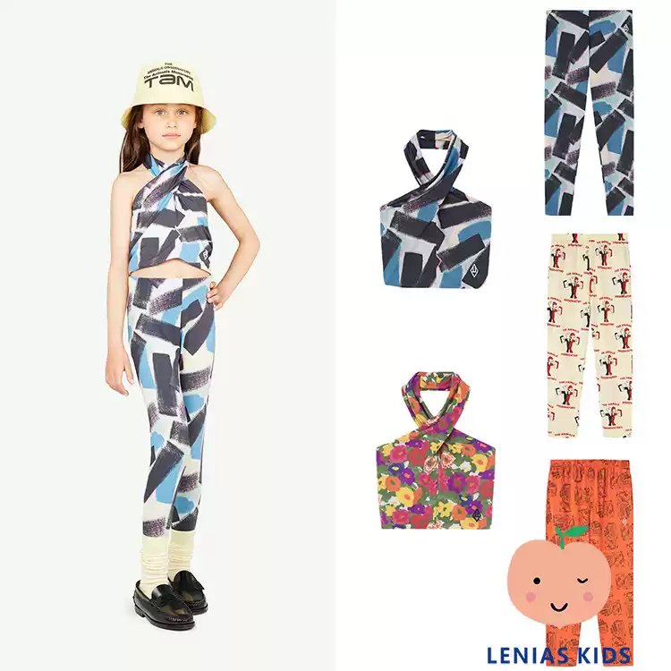 Lenias LN家 西班牙 TAO 24SS春夏 女童挂脖吊带+打底裤