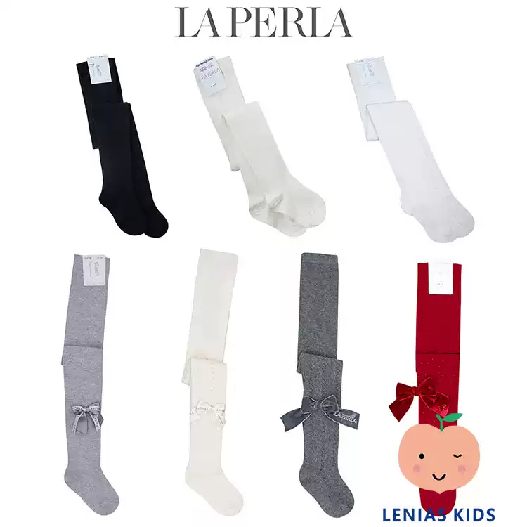 lenias LN家 LA PERLA 23SS春夏女童甜美柔软蝴蝶结裤袜