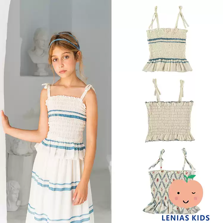 Lenias LN家Belle chiara23SS 春夏 波浪边褶皱俏皮小吊带