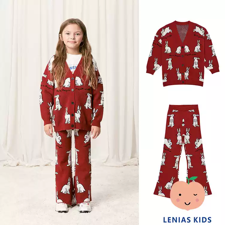 Lenias LN家 Maison Mangostan24aw秋冬 新年红针织套装