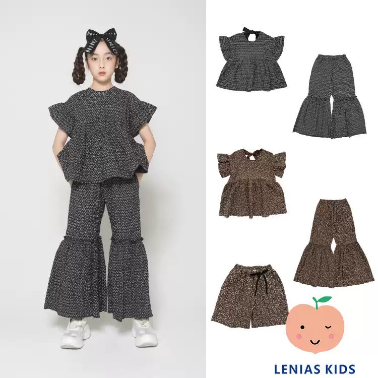Lenias LN家 日本 unionini 25SS春夏 女童小碎花背心+喇叭裤